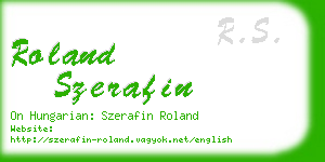 roland szerafin business card
